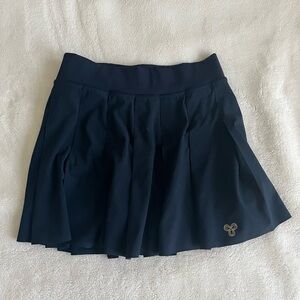 Aritzia Navy Pleated Mini Skirt